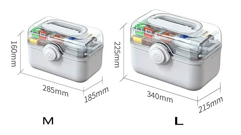 Huishoudelijke Geneeskunde Organizer Box Grote Capaciteit Draagbare Geneeskunde Opslag EHBO Kit Dozen Organisatoren Plastic Organiseren Huis