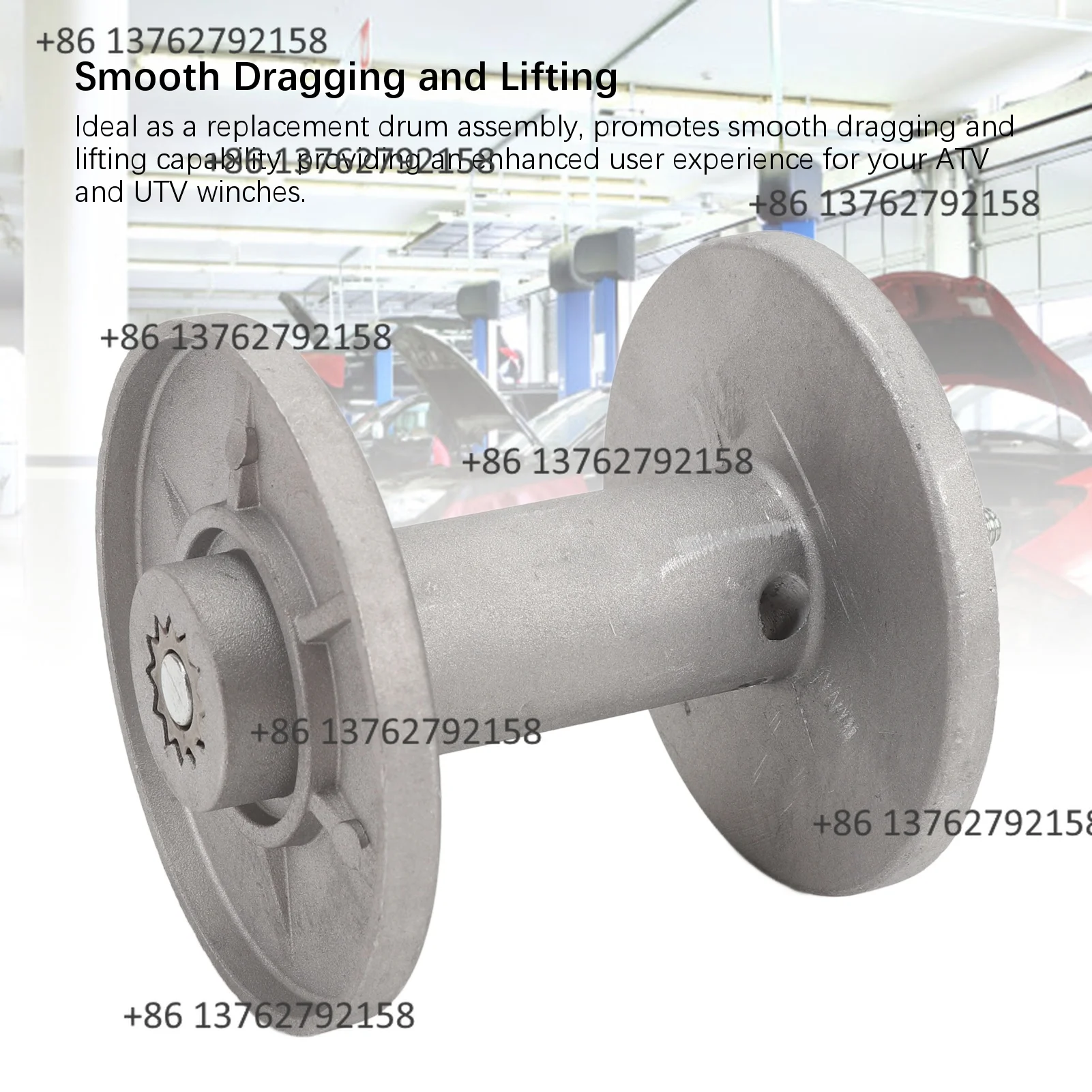 Metal Winch Spool Drum Assembly Replacement Part For 2000-4000 Lbs UTV ATV Winch Smooth Lifting & Pulling Accessory