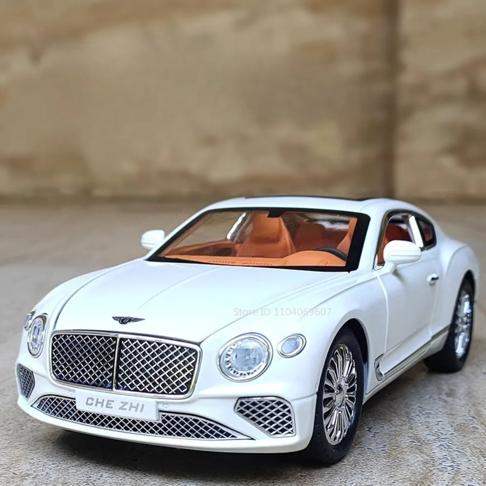 1:24 Scale Continental GT Alloy Car Model Toy Pull Back Diecast Metal Sports Cars Models Simulation Sound Light Collection Gifts