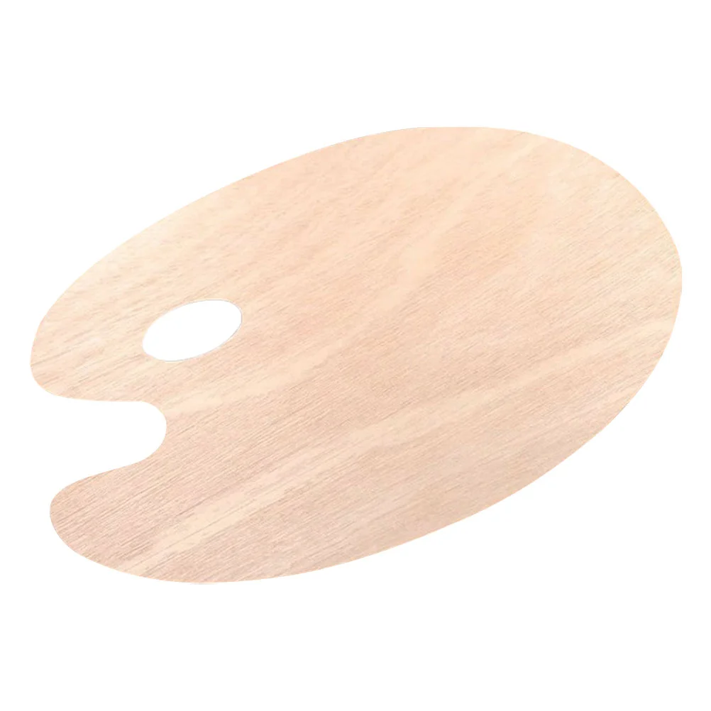 

Wooden Palette Oval- Shaped Painting Color Mixing Board Palettes for Oil Plate Practical Tray Pigment Acrylic Child