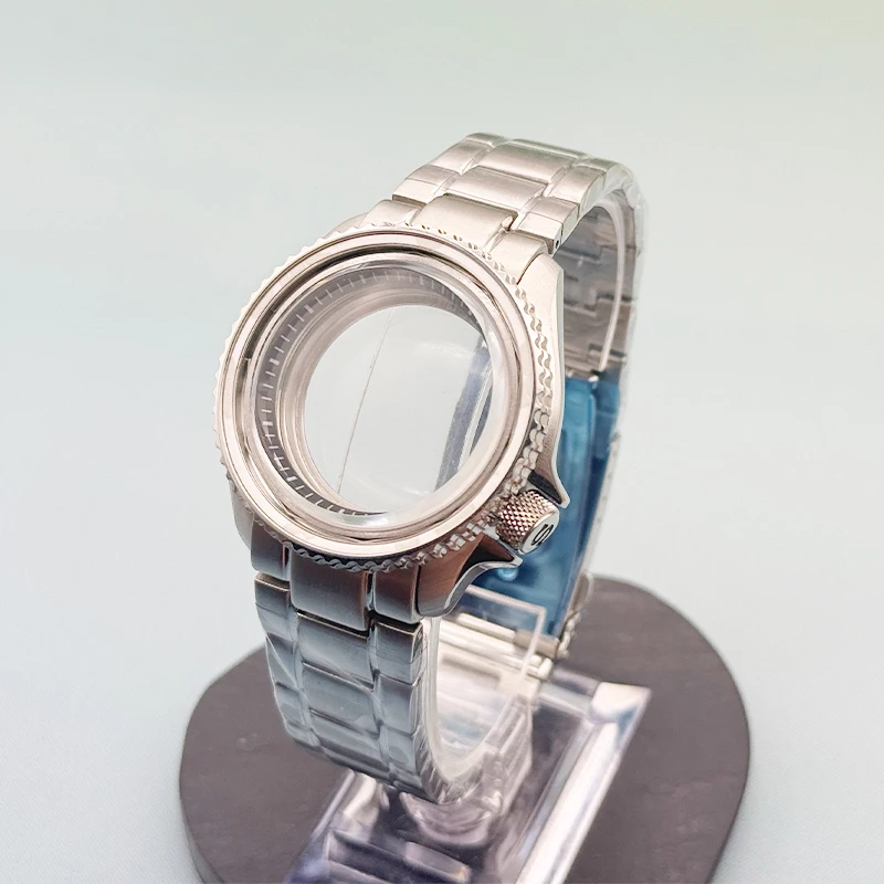 Customized 42mm SKX007 Watch Case with Strap Flat Sapphire Glass Fit for NH35 NH36 4R 6R 7S Movement 28.5mm Dial Men Watch Case view 3