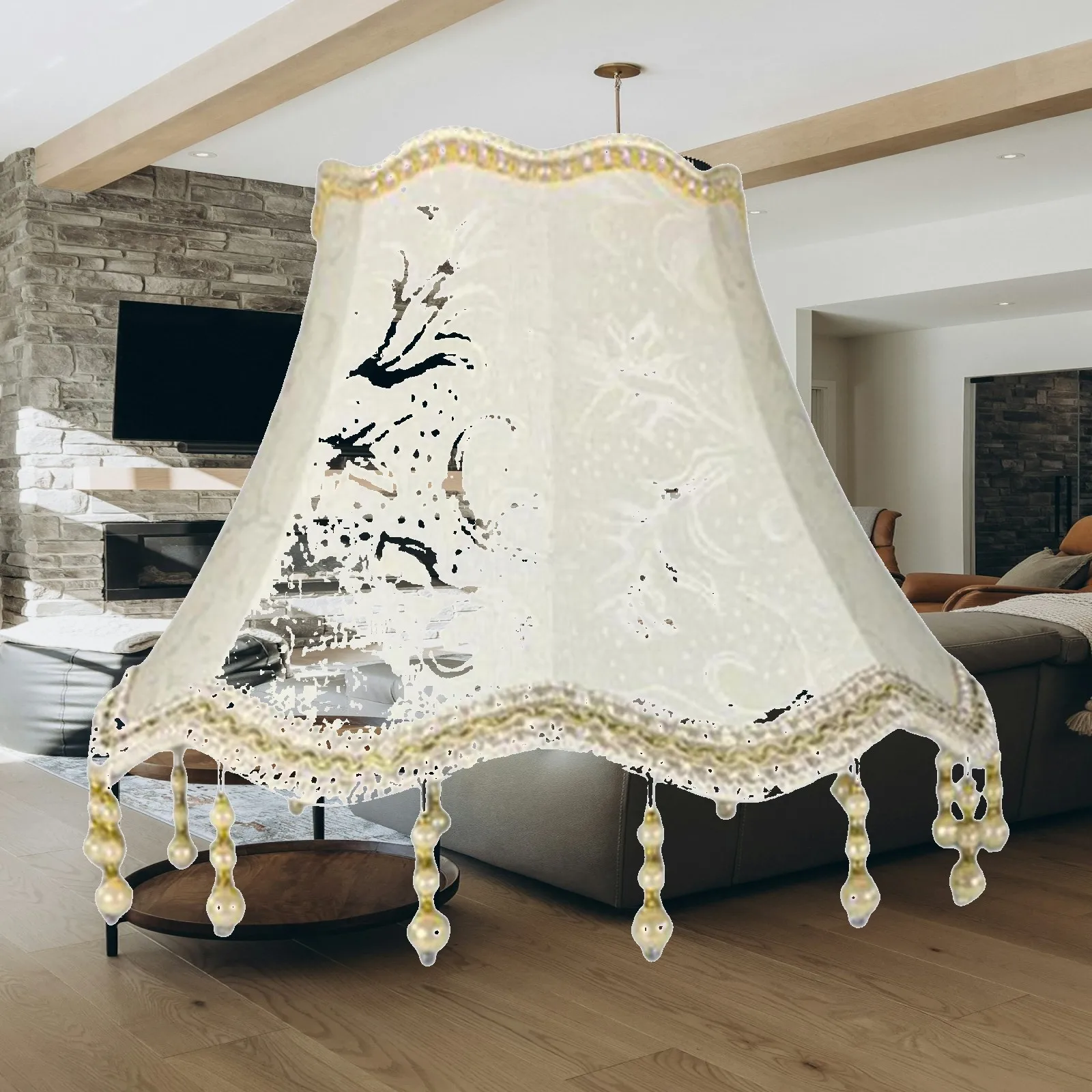 Table Lamp Shade Light Cover Easy Assembly Chandelier Shades Simple Fabric