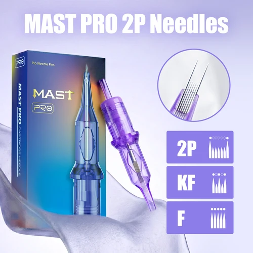 Imagen 1 del producto Aguja de cartucho de tatuaje Mast Pro 2P/5F/7F/3KF/4KF 20 unids/caja aguja de maquillaje permanente diámetro 0,30mm suministros de tatuaje