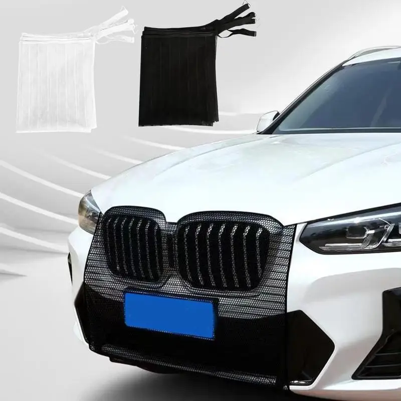 Mesh For Car Grill Foldable Car Grill Protection Mesh Air Intake Racing Grilles Car Styling Front Bumper Net For Minivans Sedans