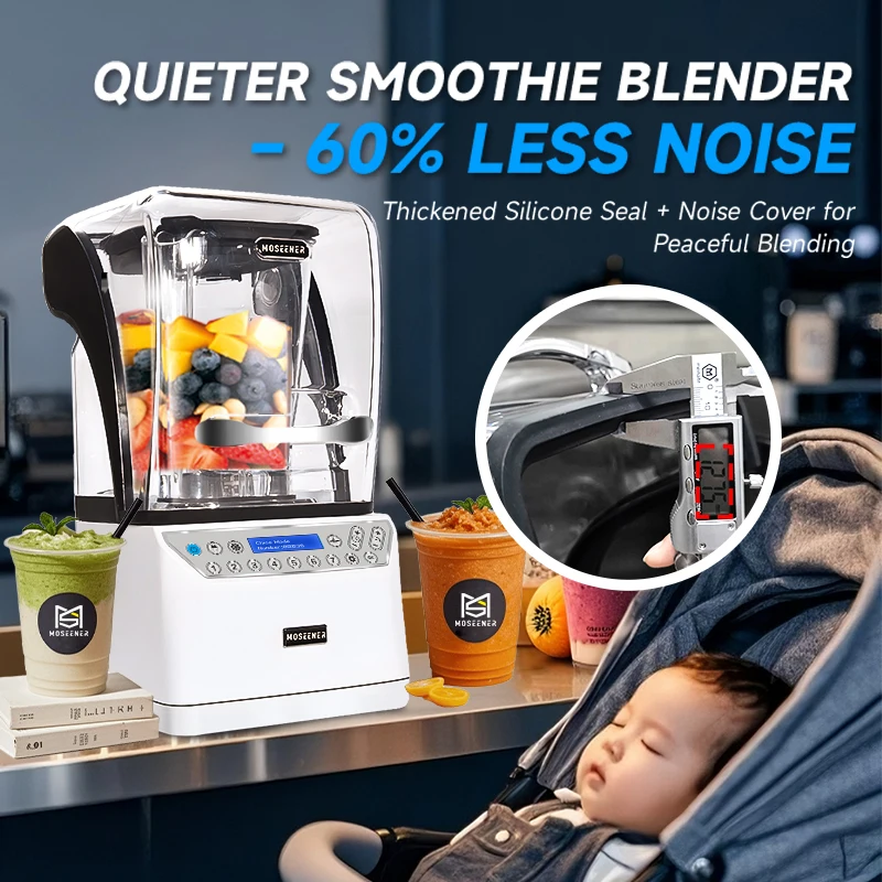 Commercial Fresh Juicer Mixer Ice Smoothie Blender Machine 1.5L Heavy Touchpad Control Stainless Steel Housing