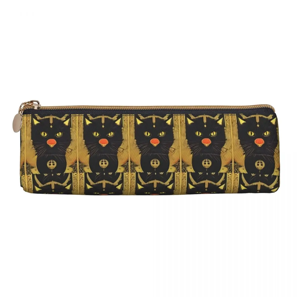 

Cool Pencil Case Retro Tarot Card Pen Box Black Cat Print Back To School Pencil Cases Boy Girl Triangle Custom School Supplies