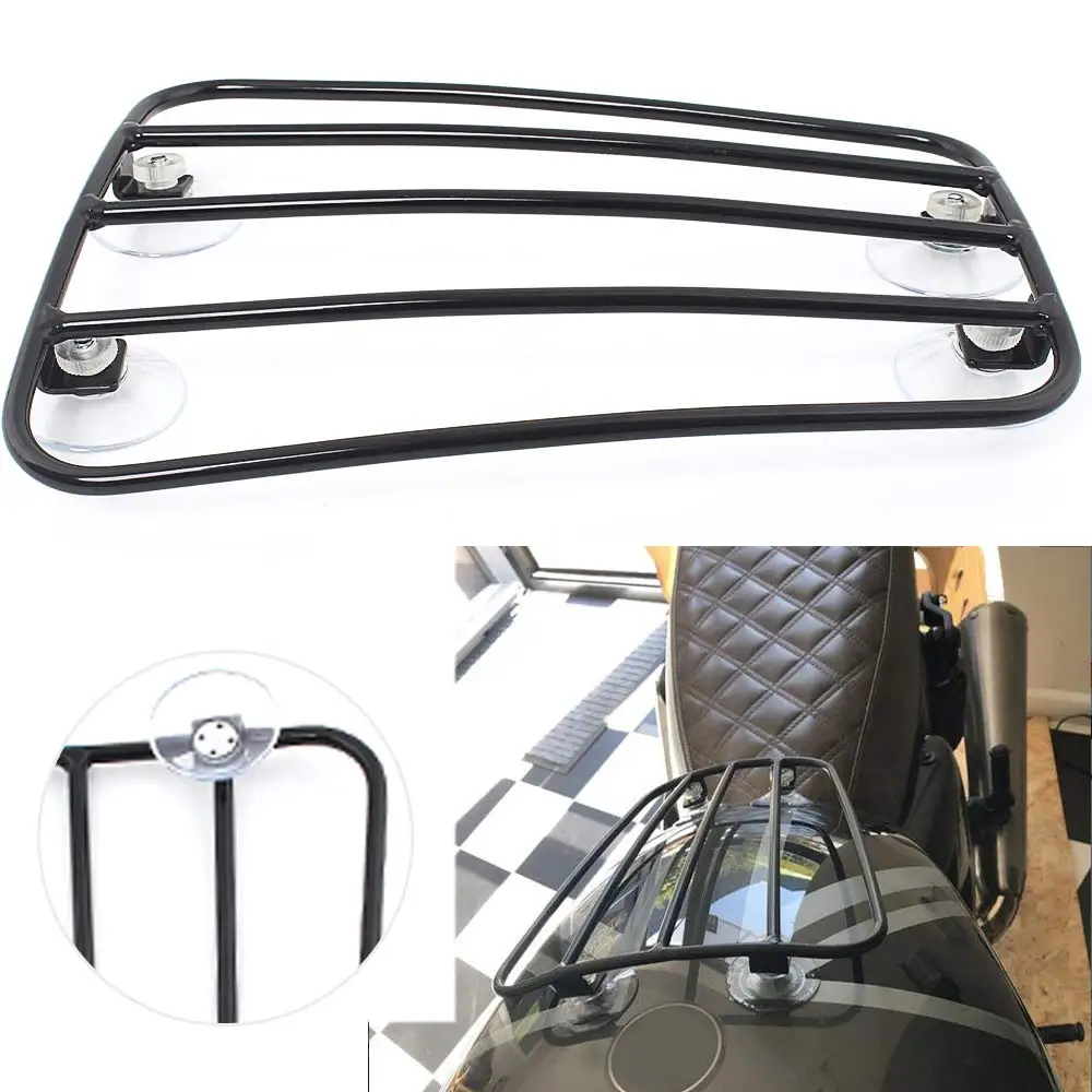 Motorcycle Fuel Tank Suction Cup Luggage Rack Carrier For Triumph Bonneville Thruxton Scrambler Honda CB1100 Royal Enfield