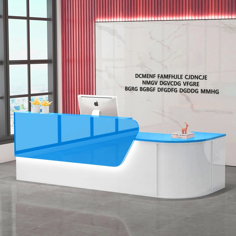 تصميم مكاتب الاستقبال الحديثة متجر الجمال بار فاخر فندق مطعم عرض مكاتب الاستقبال المكتب التنفيذي الأثاث العصري #5