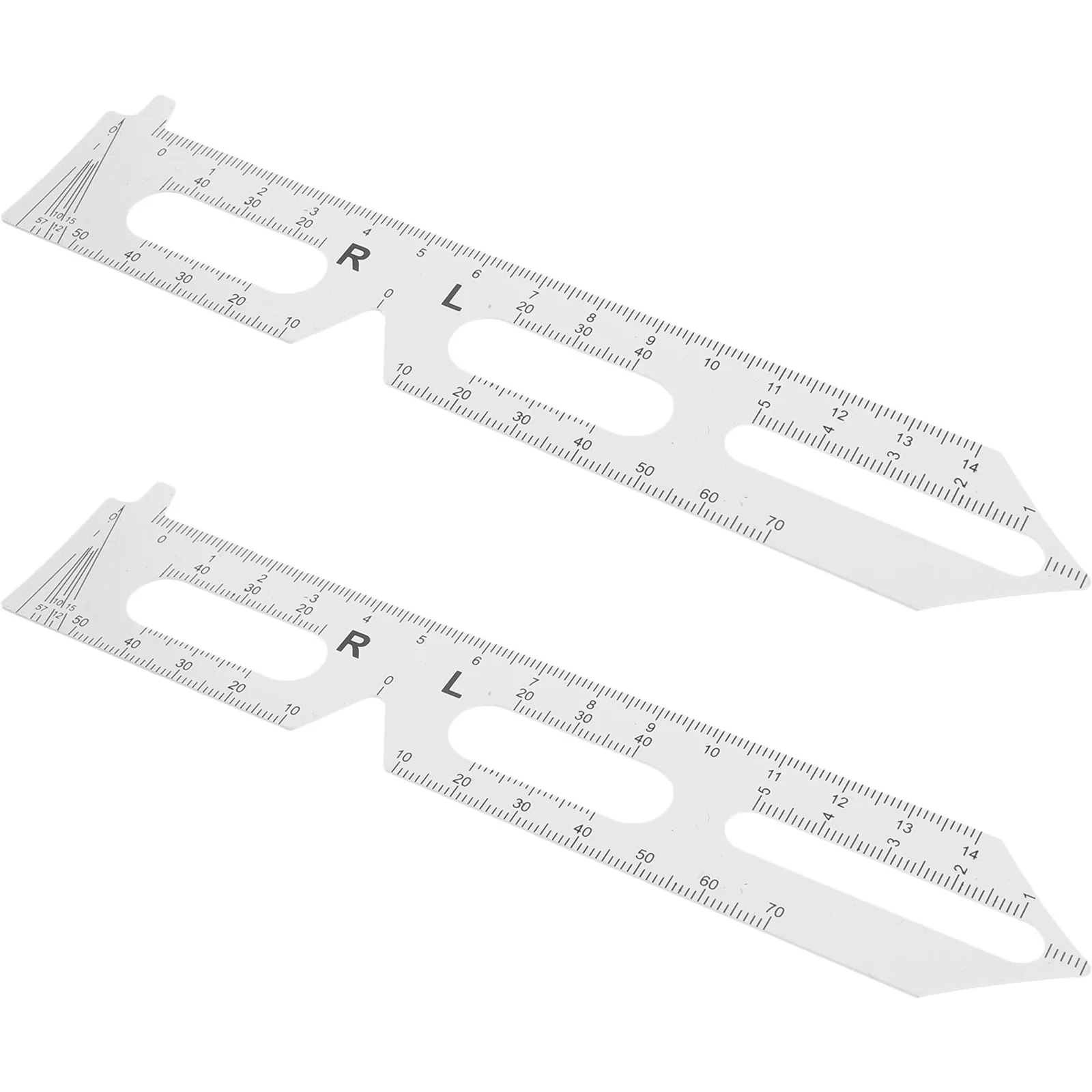 2Pcs Pupil Distance Ruler Small Lightweight Multifunction Pupillometer for Eyeglasses Optical Pupil Measurement Ruler