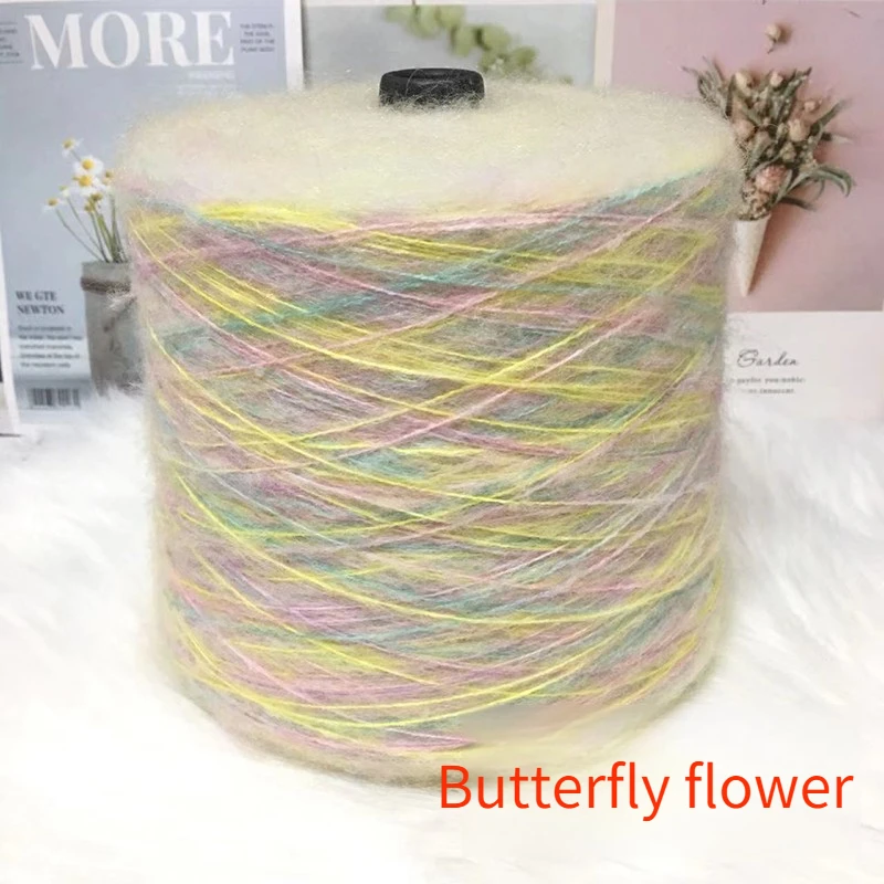500g/pcs Gradient Mohair Yarn for Knitting Sweater Scarf Hat Coat Handicraft Diy Soft Comfortable Fluffy Segment Dyeing Thread