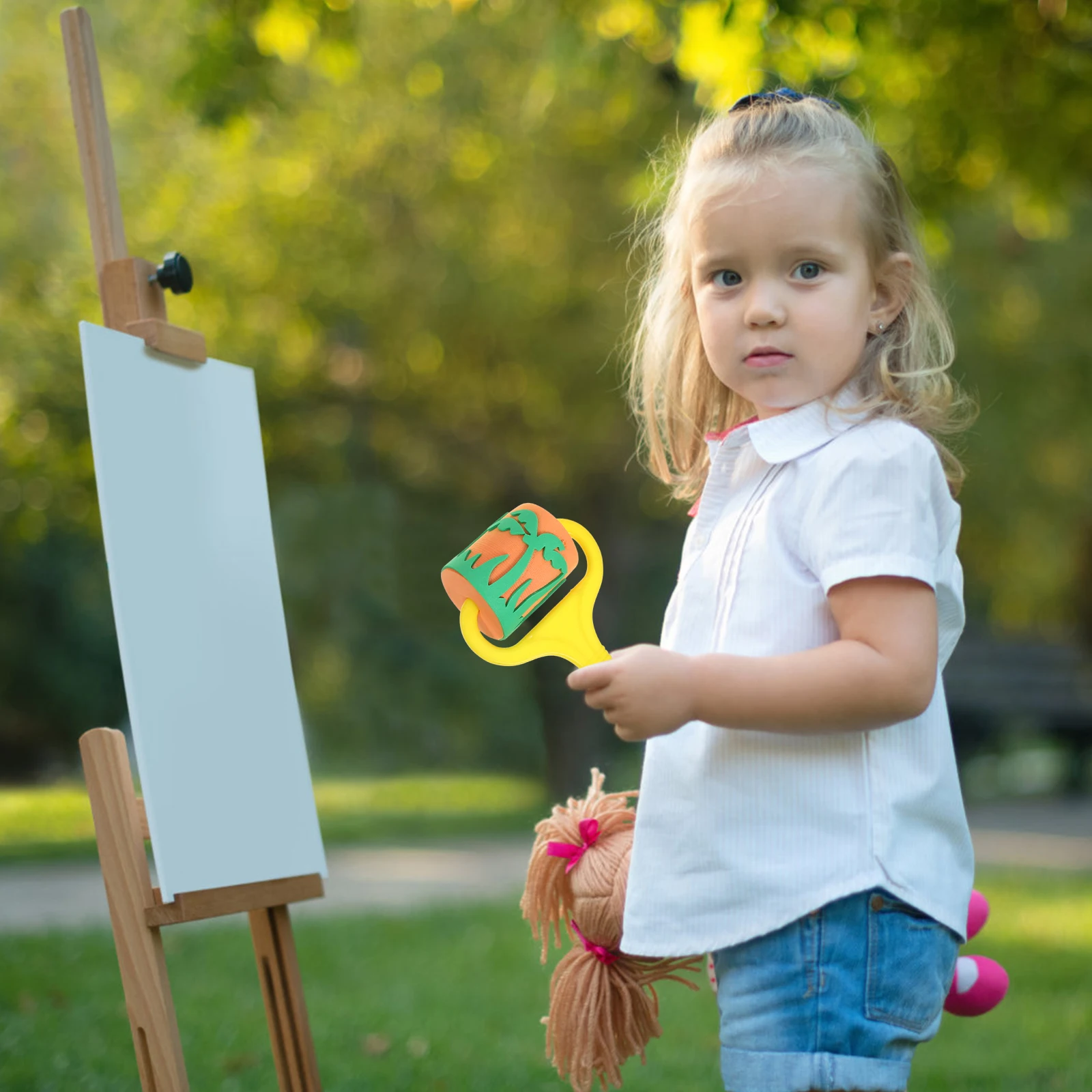 

5Pcs Kids Sponge Brush Animal Pattern Painting Stampers Random Color Preschool Learning Drawing DIY Ink Stamps