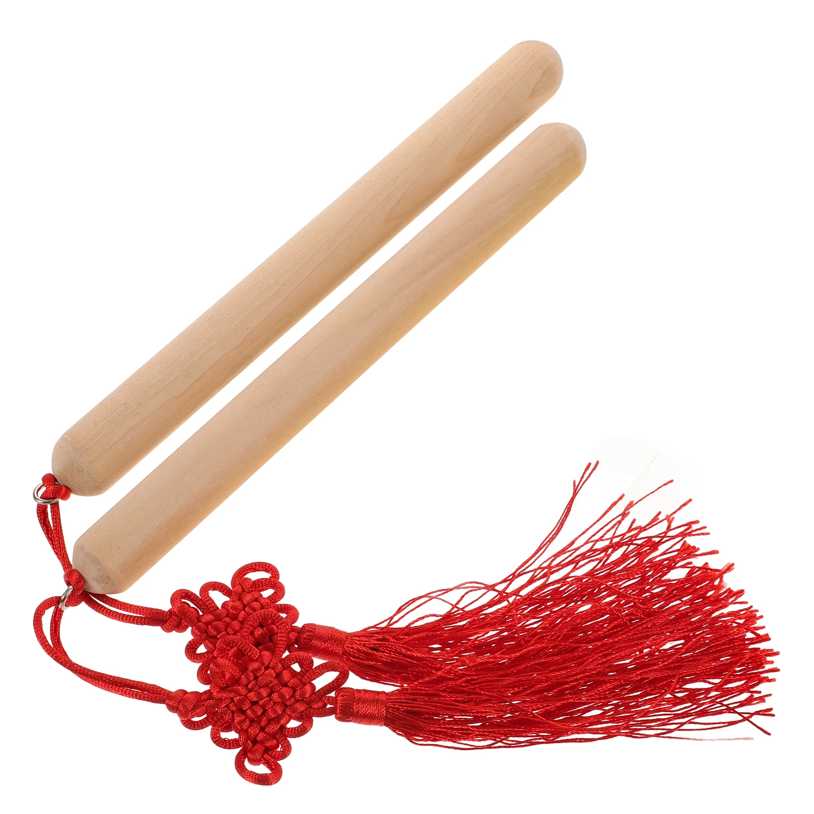

2pcs Wooden Percussion Sticks Kids Rhythm Musical Instruments Early Education Toys Tassel Preschool Lummi Sticks