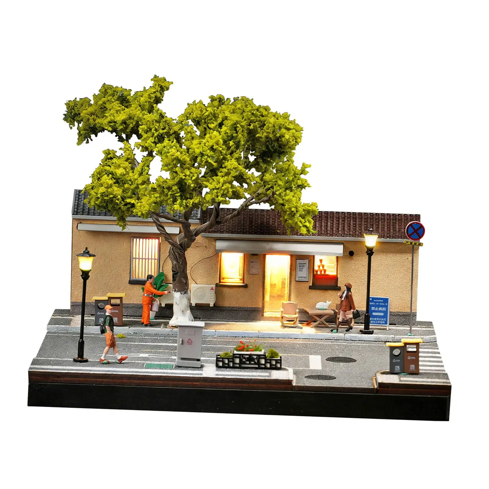 

Миниатюрная диорама-диораматека для моделей автомобилей с подсветкой, для кафе, галерей, домашнего декора, коллекционный демонстрационный бокс