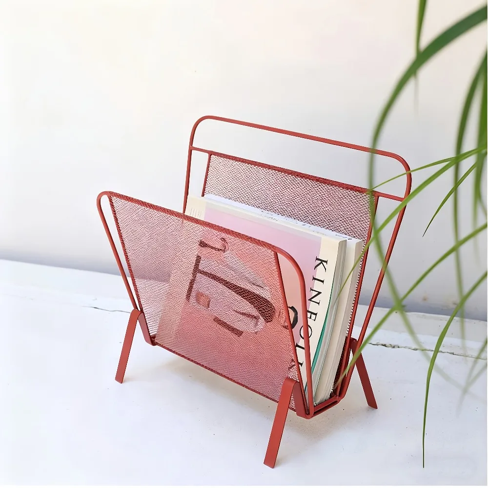 V-Shaped Book Shelf Minimalist Modern CD Magazine Display Storage Case Room Decorations Home Organizer Interior Accessories