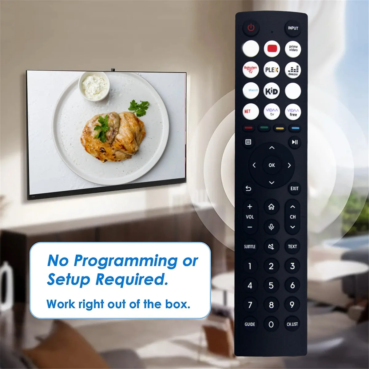 เปลี่ยน ERF3A86 รีโมทคอนโทรลสําหรับ Hisense Smart LED LCD TV รีโมทคอนโทรลไม่มีเสียง