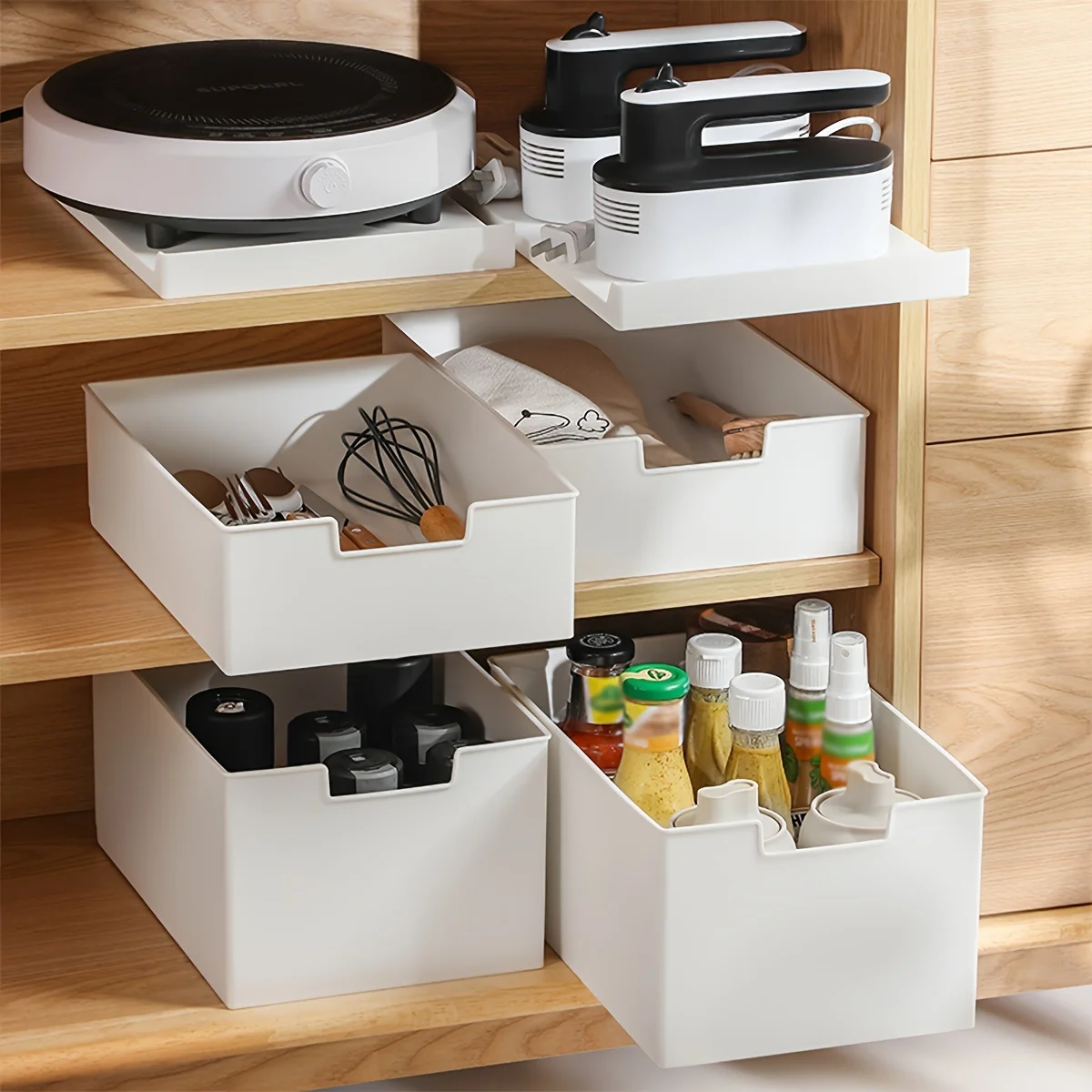

All-In-One Drawer Organizer For Kitchen, Bathroom & Bedroom - Easy Install