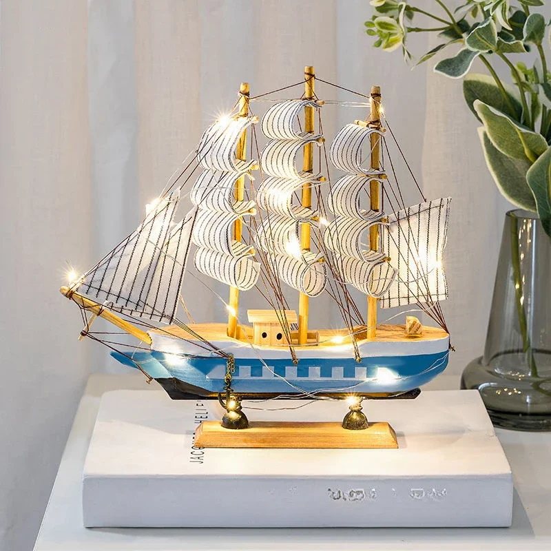 Smooth sailing boat model decoration, graduation gift for classmates, living room, home, wine cabinet decoration