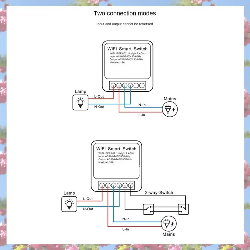For Matter 16A Smart Wifi Switch One Open Dual Control Control Switches Mini Smart Breaker Voice Control Work With Durable