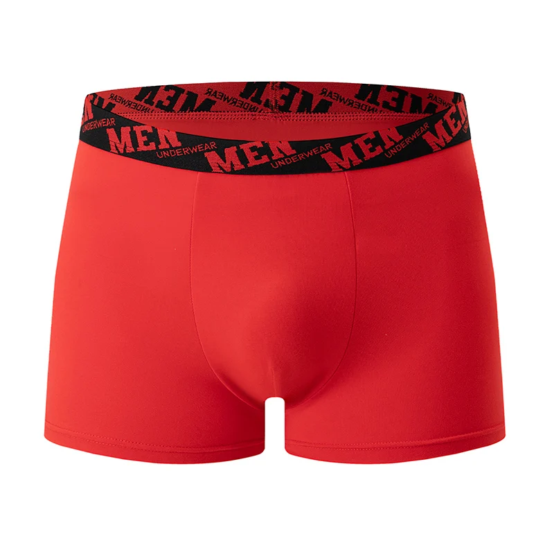 6-piece men's solid color combination simple underwear fashion casual plus size versatile square pants youth sports base shorts