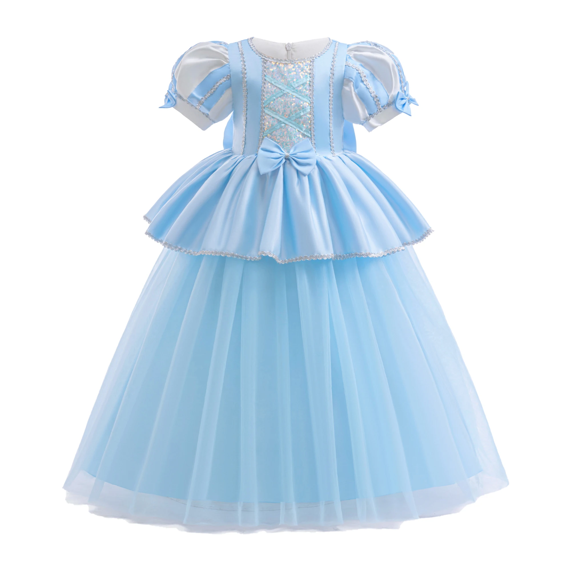 Cinderella Princess Girls Dress Halloween Cosplay Costume Fancy Children Birthday Party Dresses Kids Wedding Prom Gown Vestidos