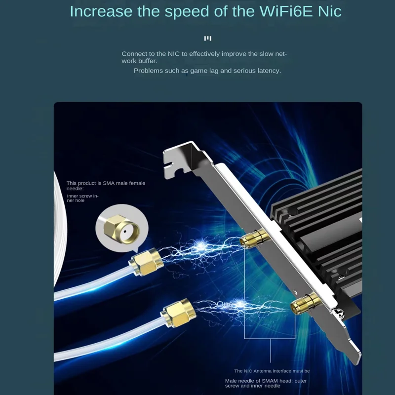 WIFI6E 2.4G/5G Dual Band Wireless WiFI Network Router RP SMA Antenna External Network Enhancer Signal Magnetic Antenna