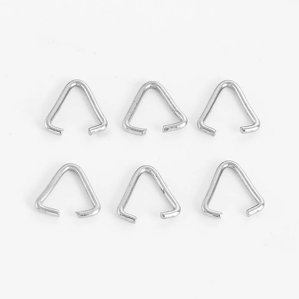 100pcs Triangle Open Jump Rings Clip Buckle Chandelier Crystal Bead Connector Clasps Hooks Pendant Jewelry Findings Accessories