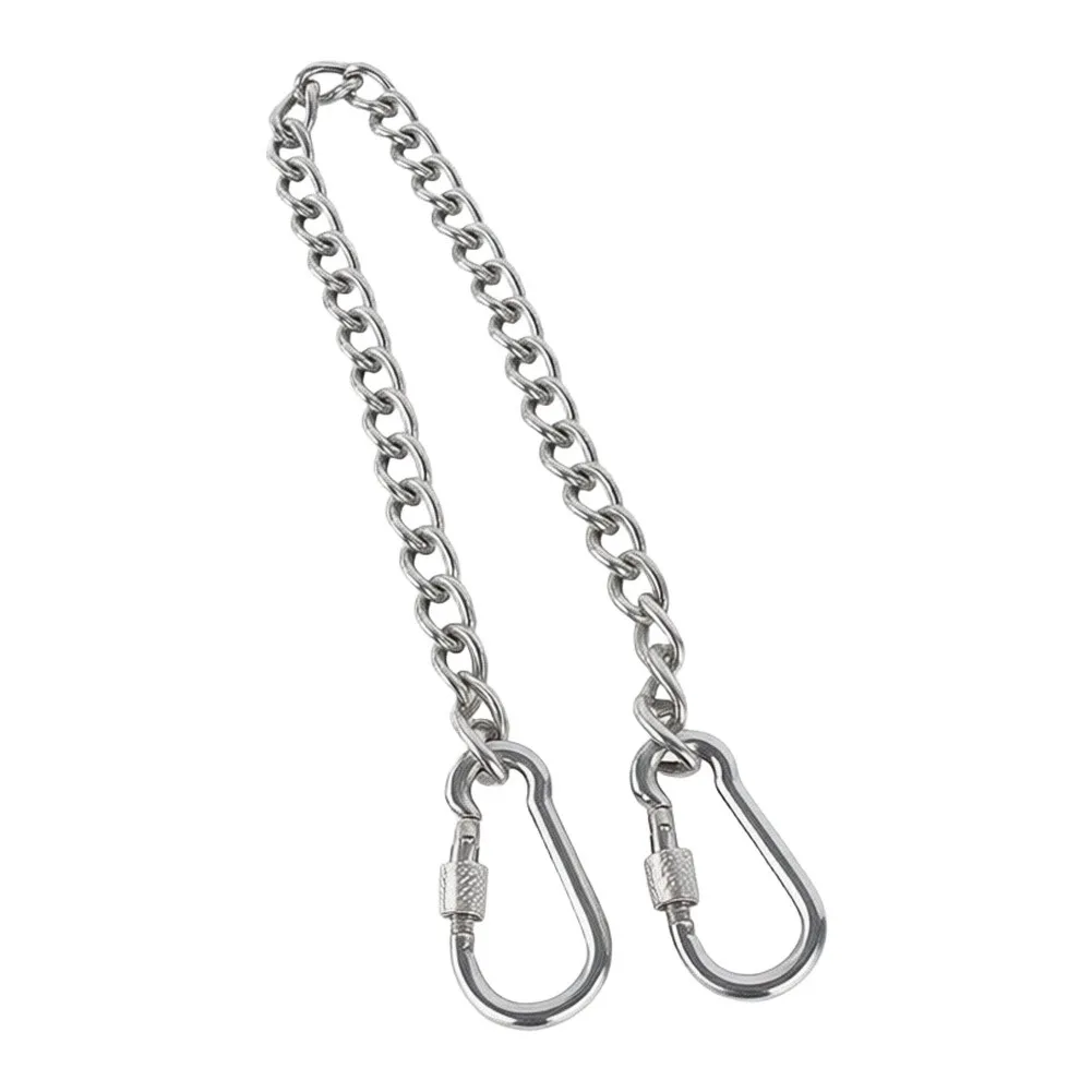 Rust Resistant 304 Stainless Steel Hanging Chain with Quick Connect Carabiners Suitable for Patios Gardens Garages and Workshops