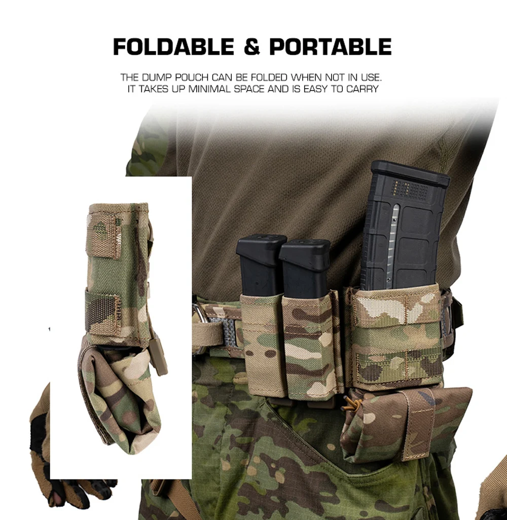 Taktische MINI-Recyclingtasche, Molle-Magazintasche, Magazinhalter, Outdoor-Paintball-Utility-Rückgewinnungstasche, Jagd-Magazintasche, Zubehör – Detail 9