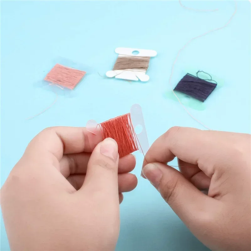 

50pcs Embroidery Thread Holder Floss Craft Bobbin Cross Stitch Storage Holder Sewing Thread Board Card Thread Organizer