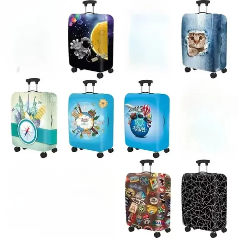 스트레치 원단 수하물 커버, 보호대 수하물 먼지 케이스 커버, 18-32 인치 여행 가방에 적합 스트레치 원단 수하물 커버, 보호대 수하물 먼지 케이스 커버, 18-32 인치 여행 가방에 적합