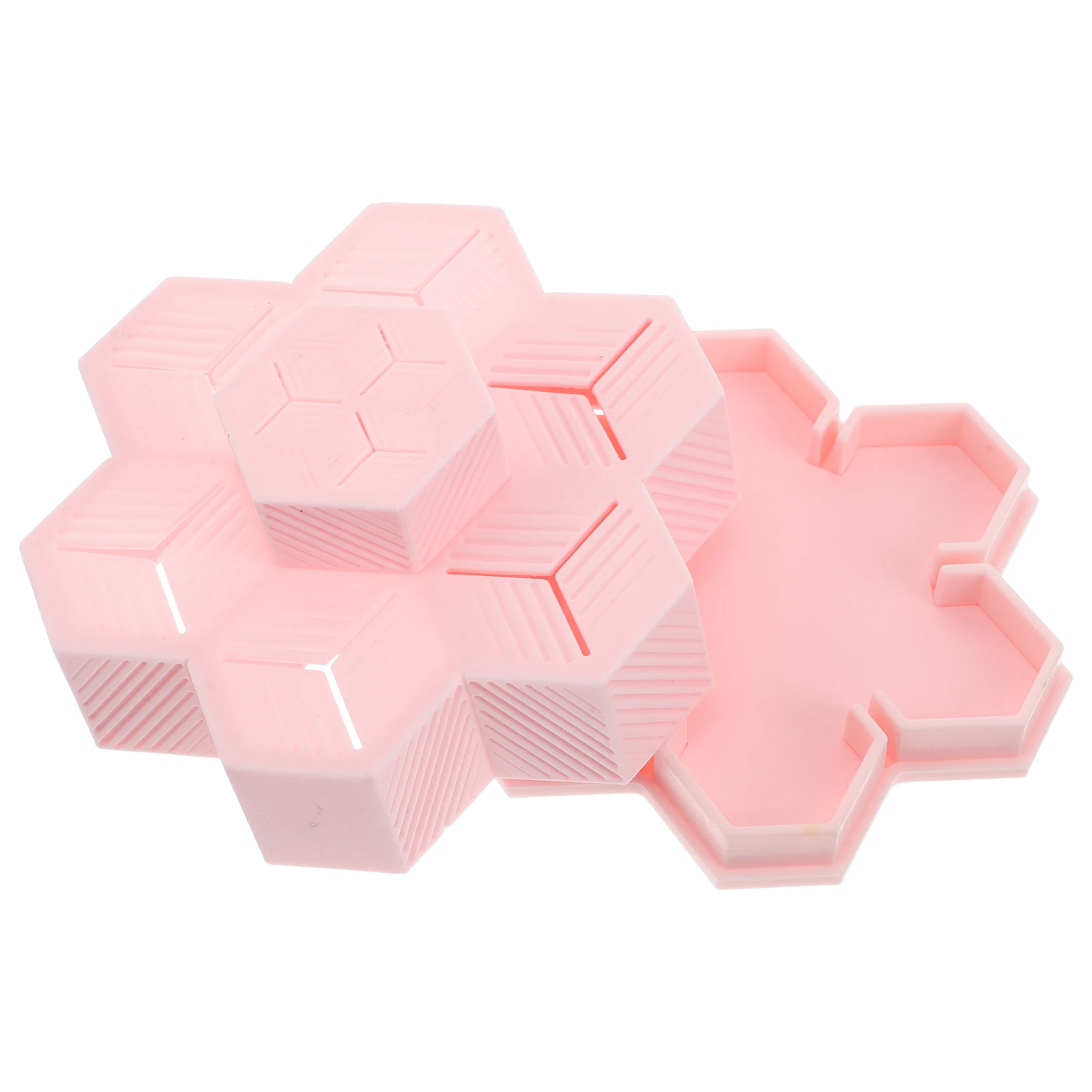 

Multicompartment Storage Box Silicone Lipstick Holder Makeup Brush Organizer Clear Vanity Countertop Nail Polish Case
