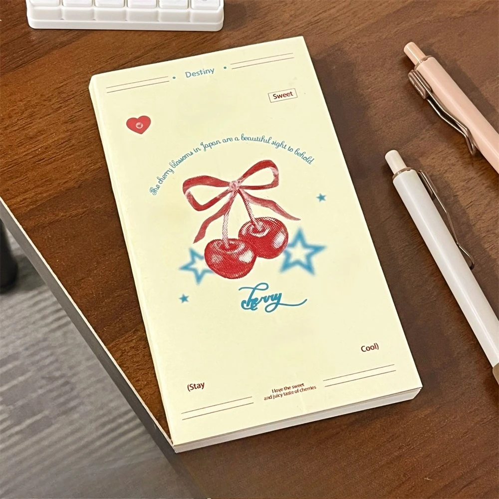 The New Cherry Hand Ledger Korean Ins Style Original Multifunctional Full-color Inner Page Notepad Hand Ledger Material Book
