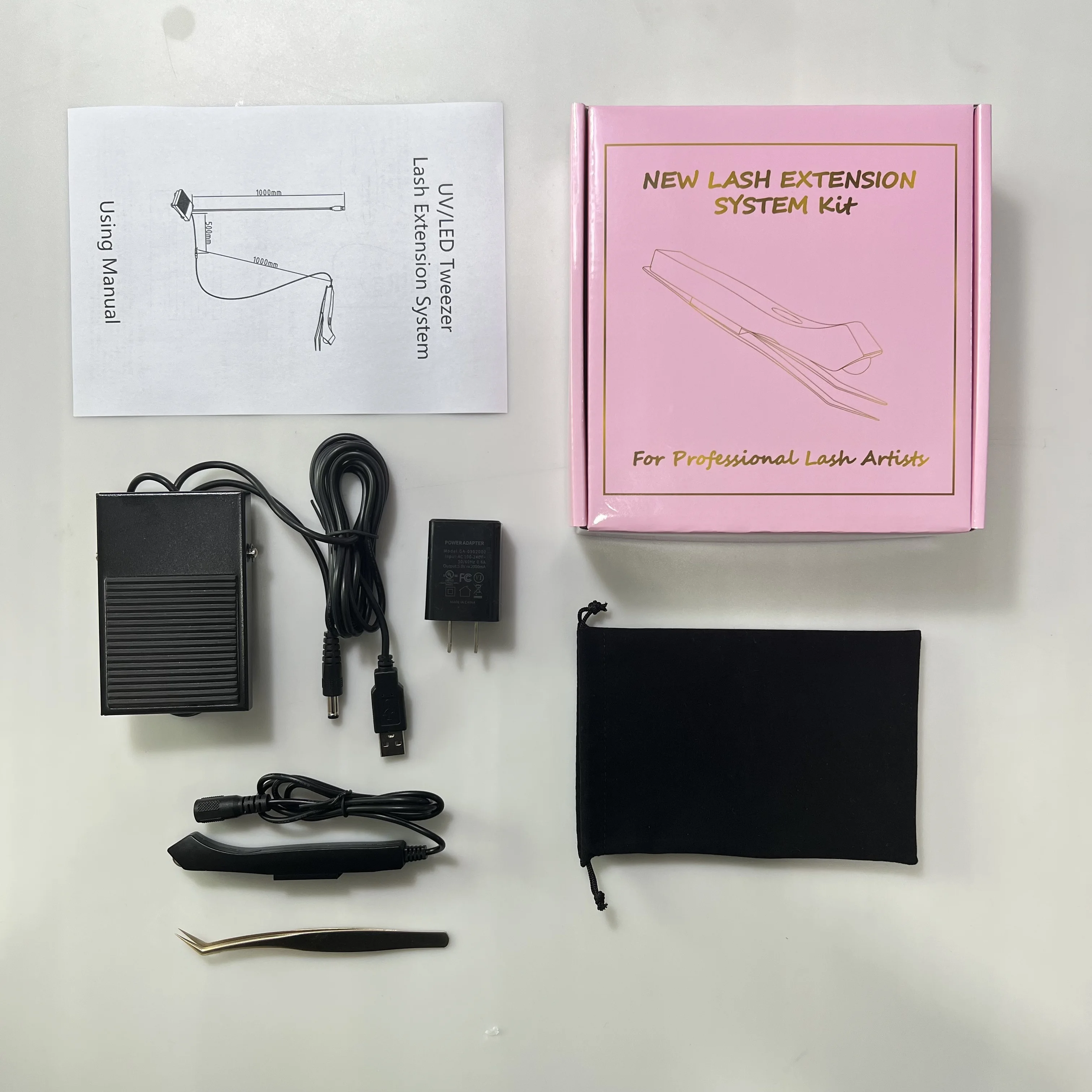 

Fast Dry Curing LED Glue Tweezer UV Lamp Foot Pedal Eyelash Long Retention for Lash Extension Tweezers UV Lamp