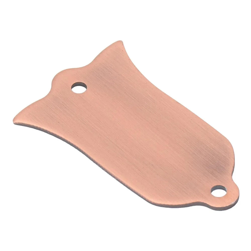 2 Holes Guitar Truss Rod Cover Bell-Shaped Design Red Copper Color Bell Shaped Guitar Cover Metal Material