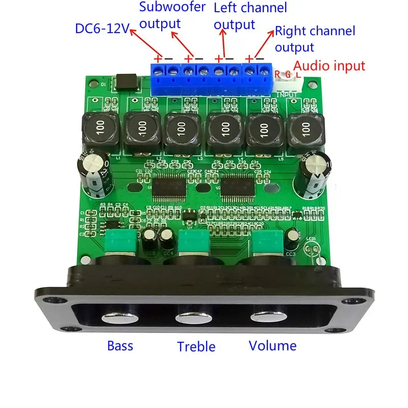 SOTAMIA TPA3118D2 Digital Power Amplifier Board 2.1 Sound Subwoofer Amplifiers Amplificador 2x30W+60W Mini Amplificador Audio