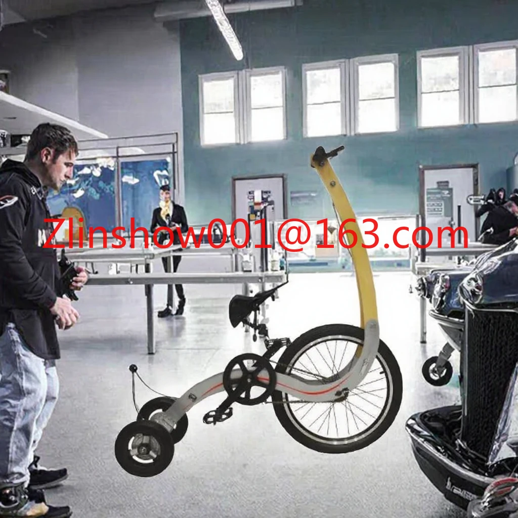 Designed 20-Inch Creative Fitness Cycling Freestyle Half Bike Single Speed Gears Ordinary Steel Mobile Stand Included