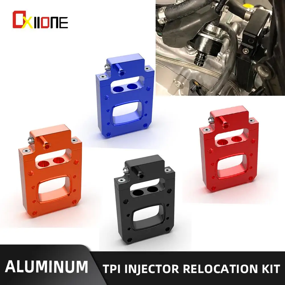 Motorcycle TPI Fuel Injector Relocation Block Aluminum For HUSQVARNA TE 250/300TPI 2018 2019 2020 2021 2022 2023 TE250 TE300 TPI