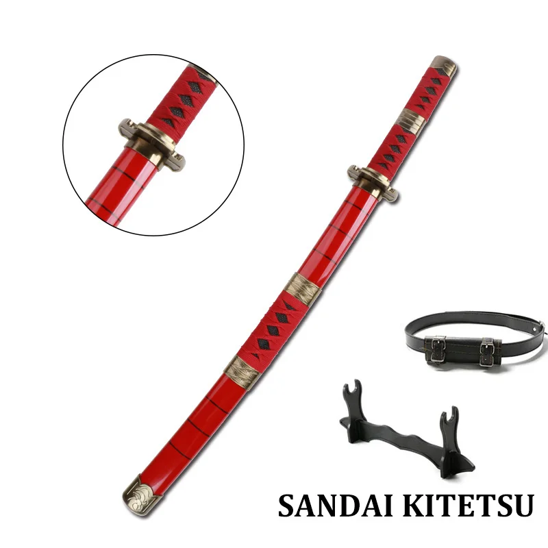 Anime Role-Playing Halloween Costume Props, Roronoa Zoro Katana, Sandai, Kitetsu, Enma, Roxo, Yubashiri, 80cm, 31.5"