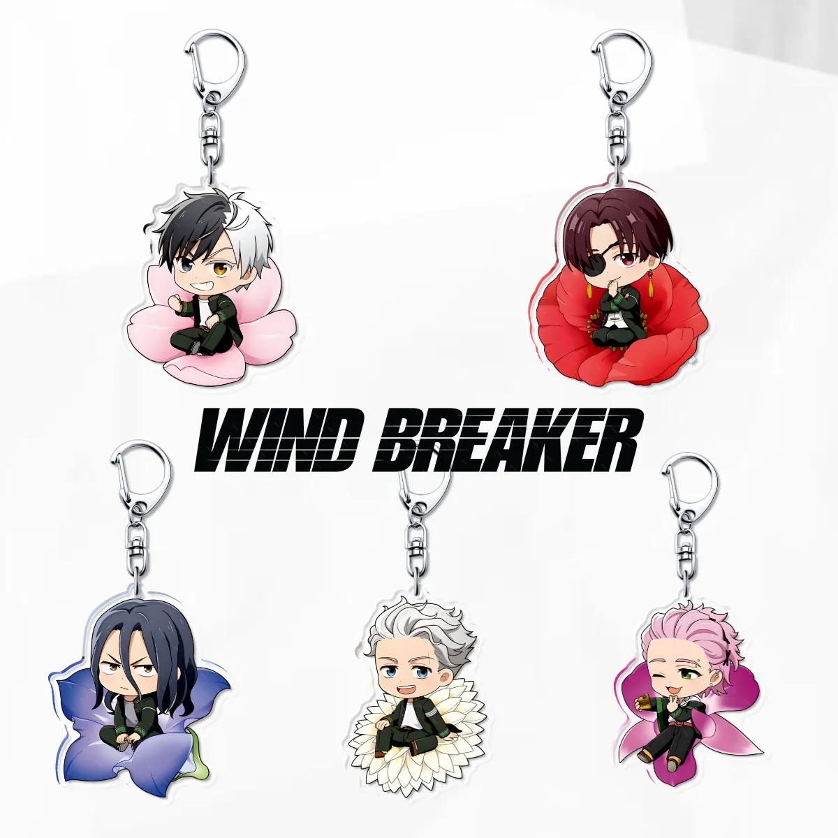 Anime WIND BREAKER Sakura Haruka Suo Hayato Acrylic Key Chain Keychains for Accessories Bag Pendant Keyring Jewelry Fans Gifts