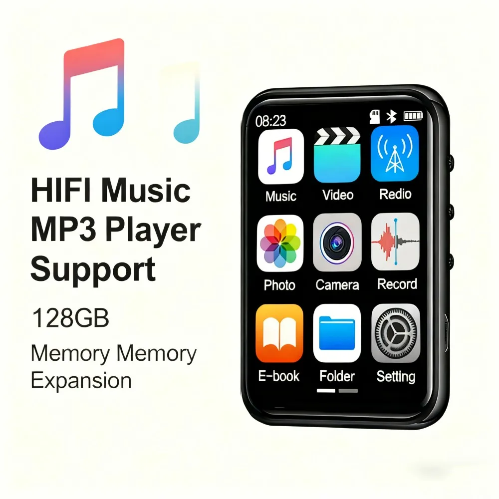 2.4-Inch Bluetooth 5.4 HiFi MP3 Player Touchscreen Walkman with Camera Speaker FM Recorder e-Book Function Portable Audio Player