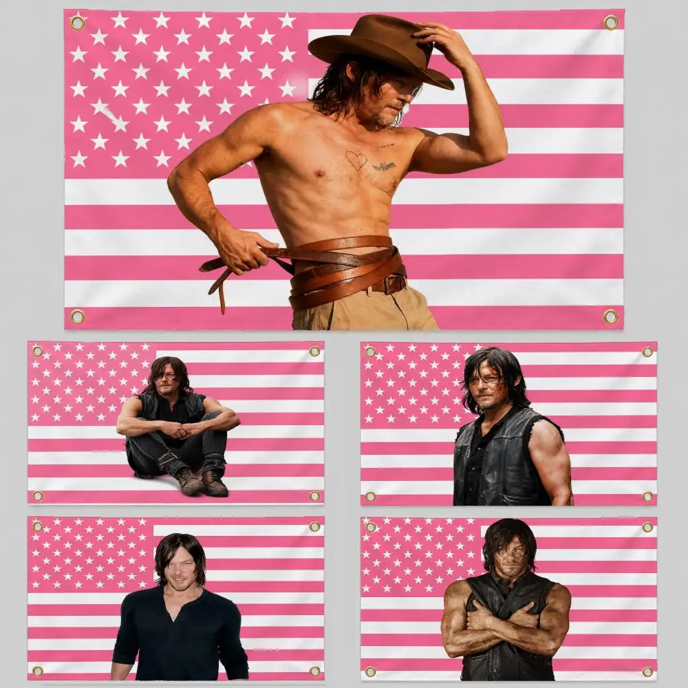 TV The Walking Dead TWD Daryl Dixon Flags Wall Hanging Background Flag Wall Decor Banners for Outdoor Bedroom Dorm Room Decor
