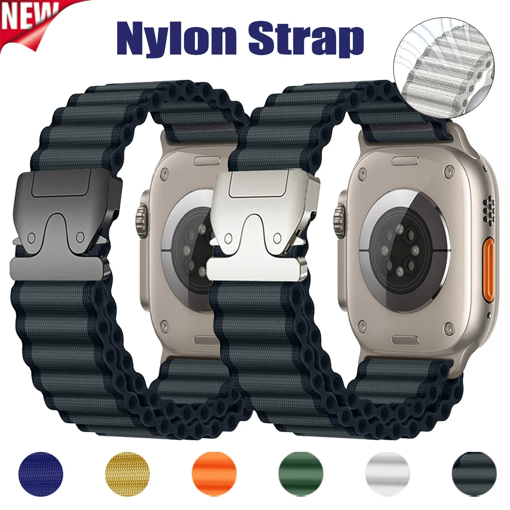 Nylon-Armband für Apple Watch Band Ultra 3 2 49mm 11 10 9 8 7 46mm 45 41 44mm Sport-Armband für IWatch Series 6 SE
