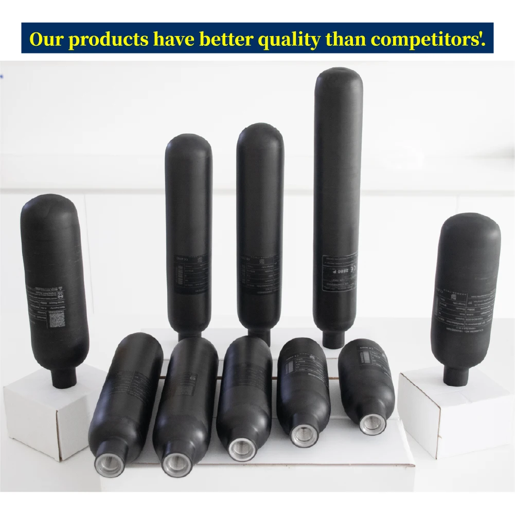 Matte finish 0.48L, 480cc carbon fiber diving tank, HPA diving bottle, M181.5 high-pressure tank, 400psi, 300 bar ，Co2