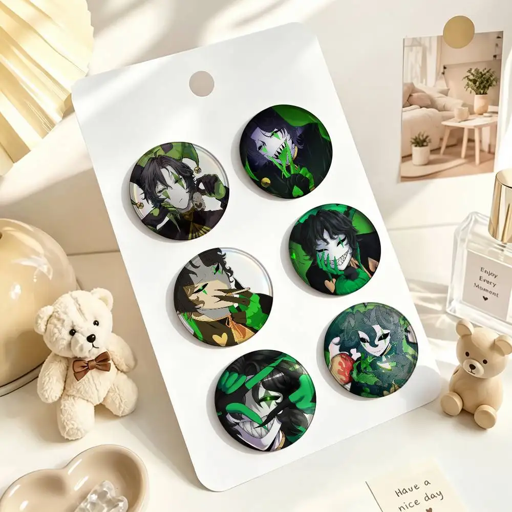 Freak Circus Harlequin  Enamel Pin Tinplate Round Brooch Cosplay Nijigen Otaku Culture Badge 25mm 32mm 44mm 58mm