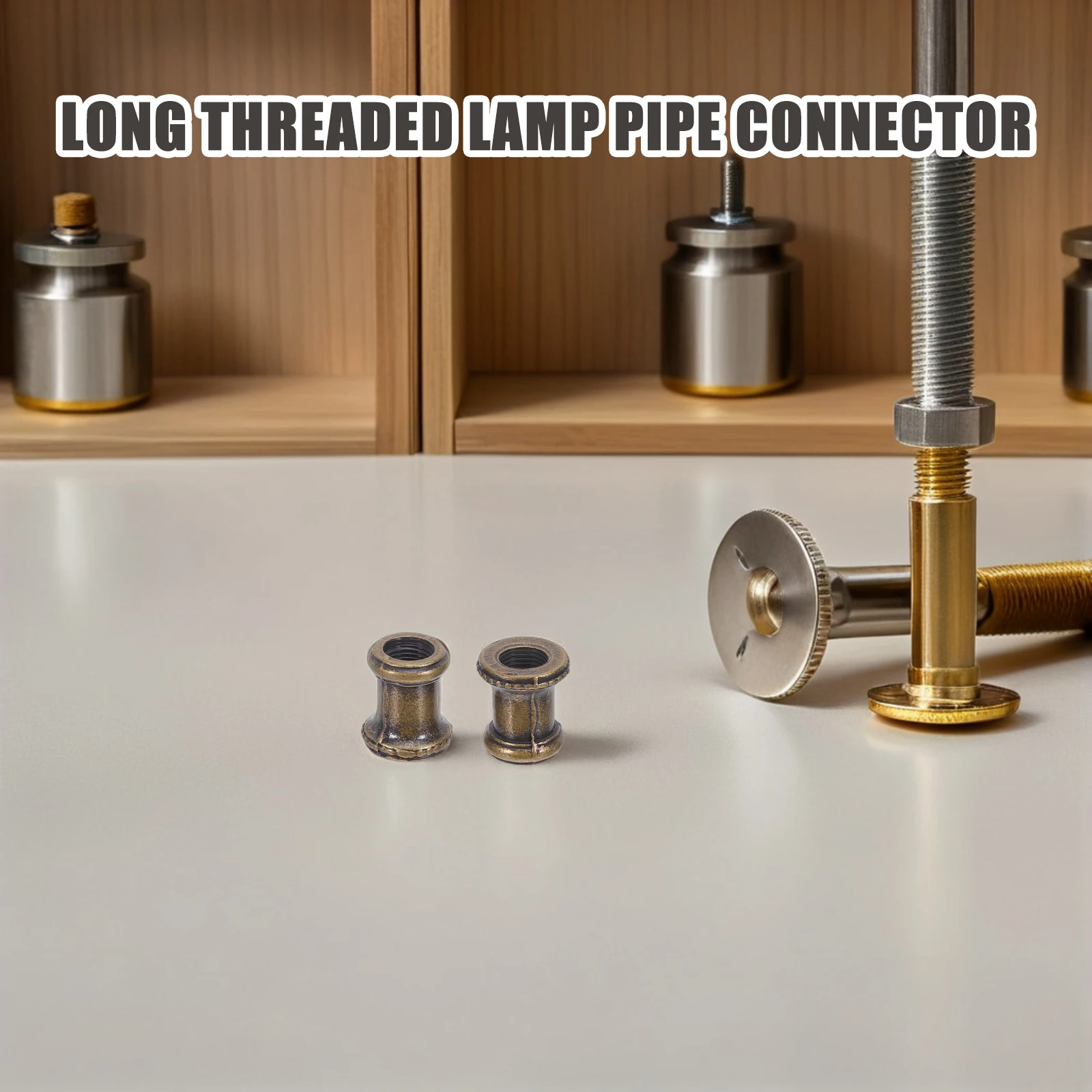 

4 шт. удлиненные резьбовые соединители для светильников, адаптеры из цинкового сплава для труб, фурнитура для освещения, соединители для ремонта напольных, настольных и настенных светильников