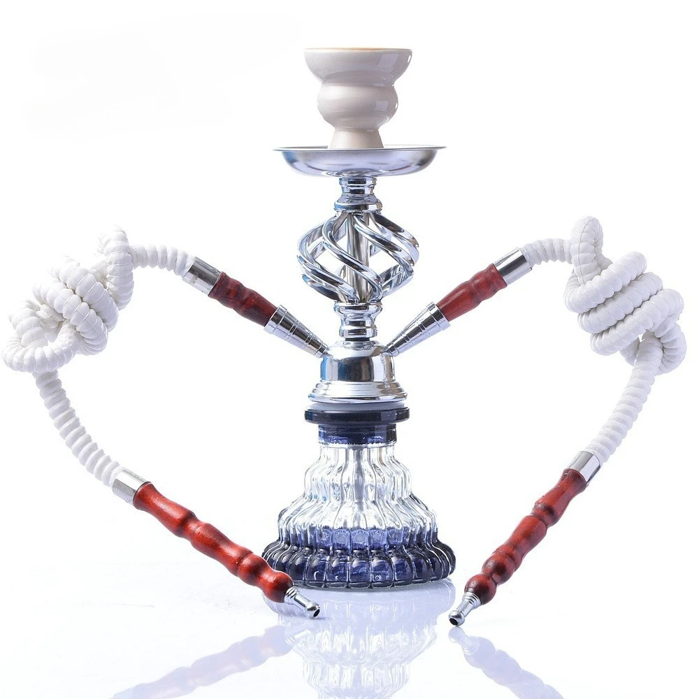 

Complete Glass Shisha Hookah Set with Ceramic Bowl Tongs Hookah Hose Shisha Nargile Sheesha Narguile Chicha Water Pipe Hookah