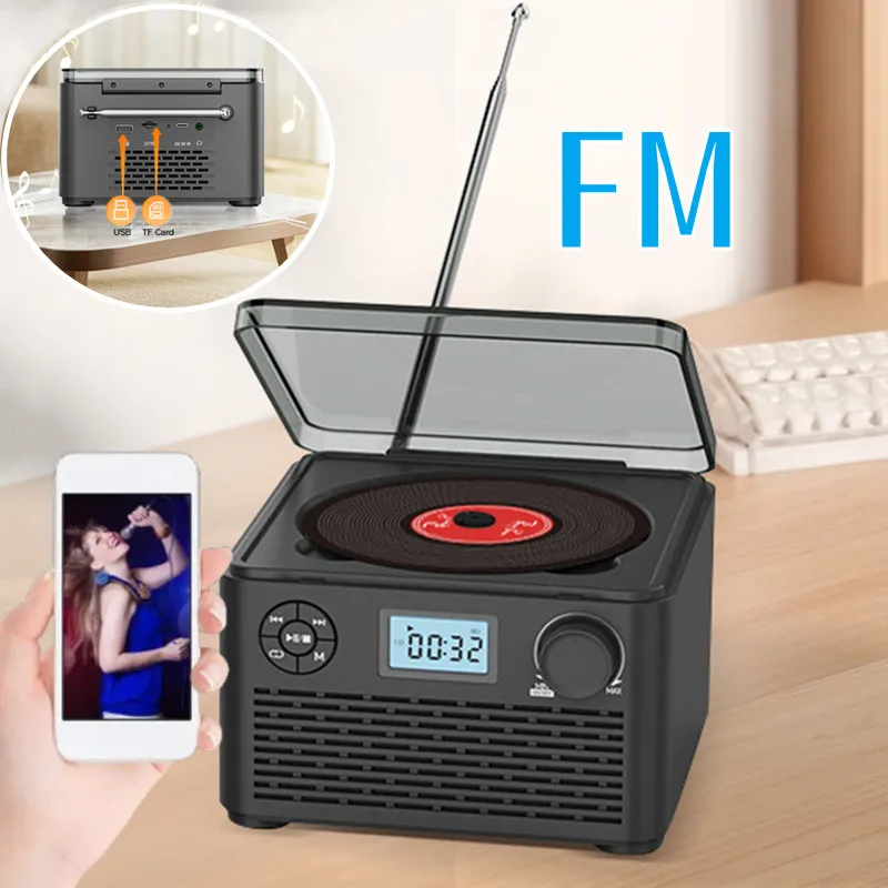 

Hi-Fi Stereo CD Player Retro Home Gift English Portable Music Disc Album Boombox Rechargeable with Good Sound Portable Sound Box