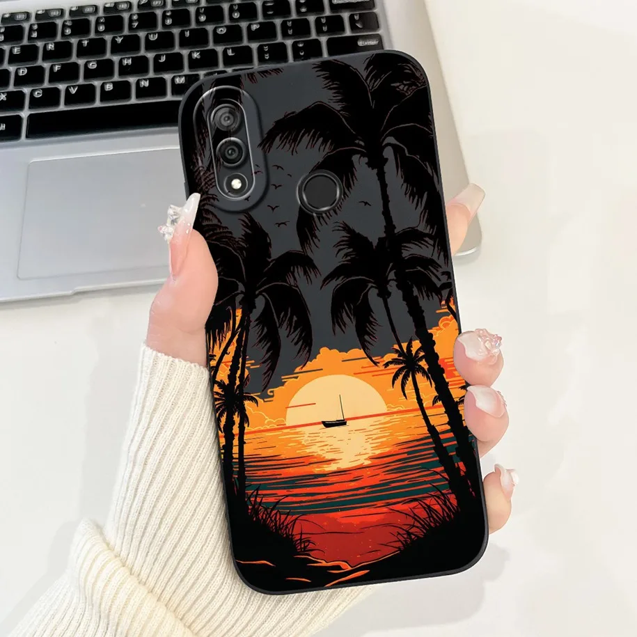 For Huawei Y7 2019 Case DUB-LX1 Cover Fashion Painted Soft Silicone Protective Bumper For Huawei Y7 Prime Pro 2019 DUB-LX3 Funda