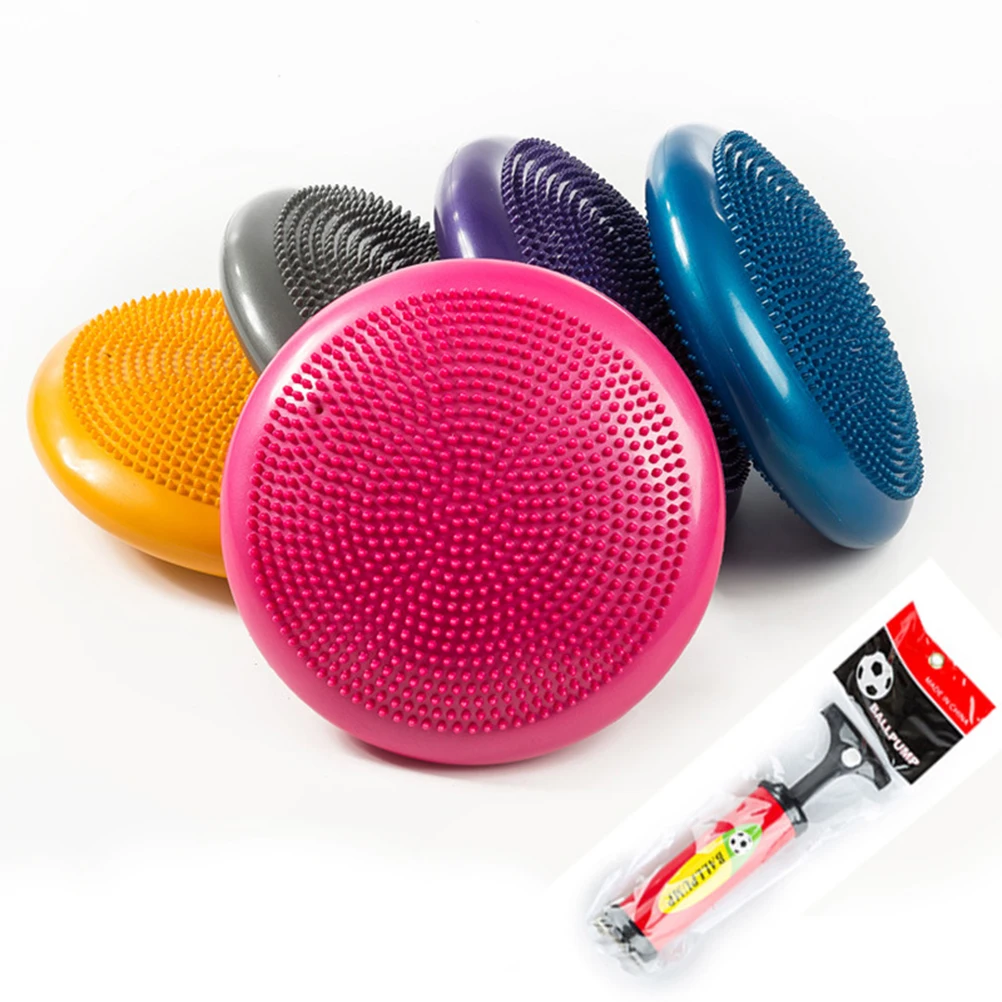 

33Cm 13 Inch Inflatable Balance Disc Thick Wobble Seat Core Stability Cushion For Posture Back Pain Relief Gym Yoga Mat
