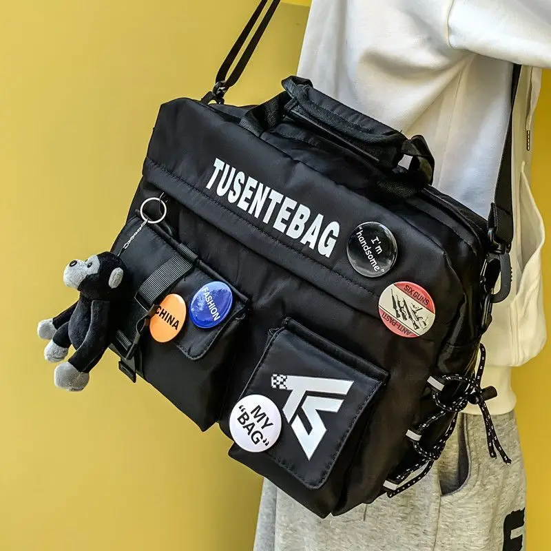 2D Ming Chao Encore Casual Crossbody Men, Large Capacity Sports Student Shoulder Bag, Workwear Sling Bag For Women Anime